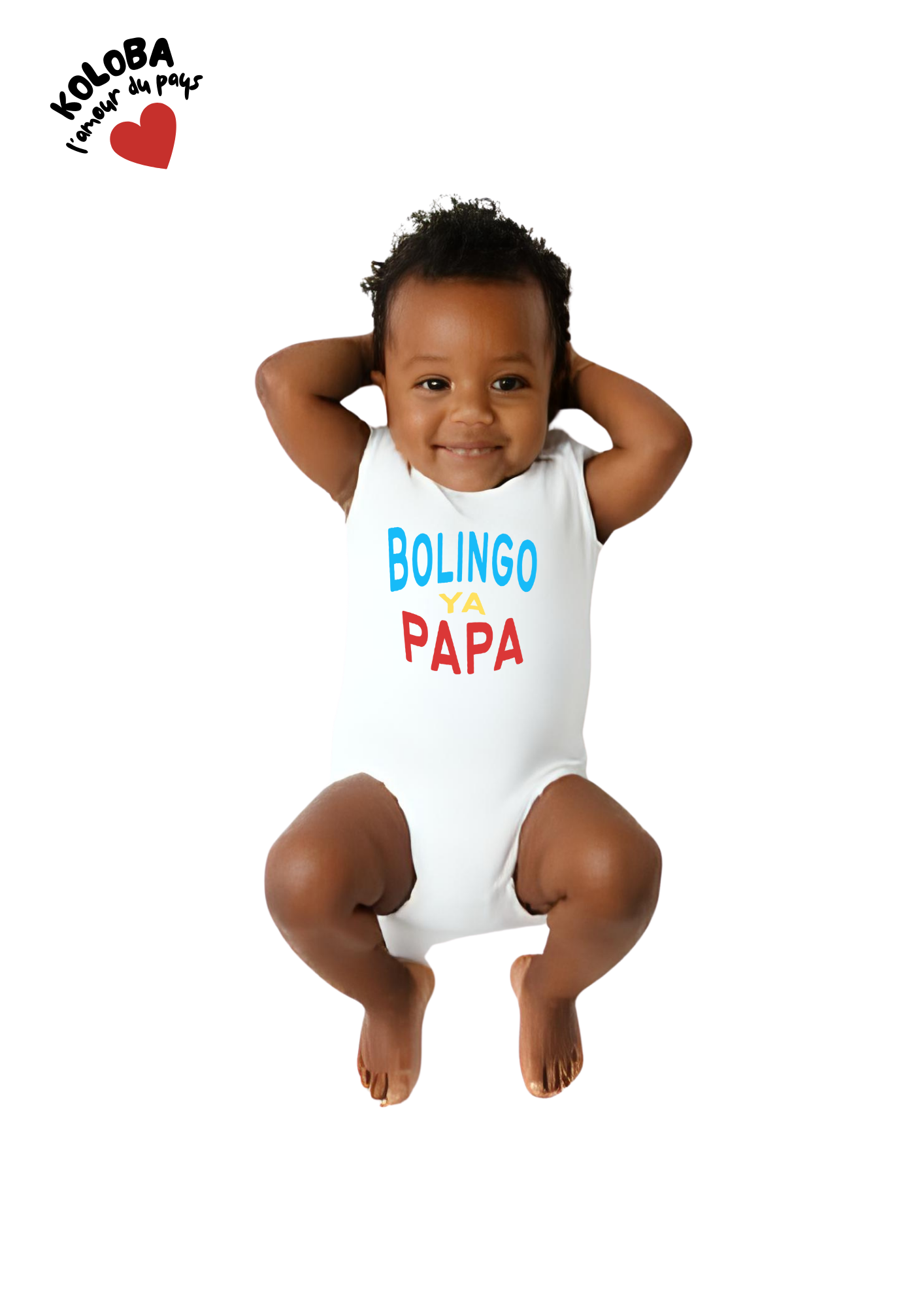 Baby jersey bodysuit BOLINGO YA PAPA RDC